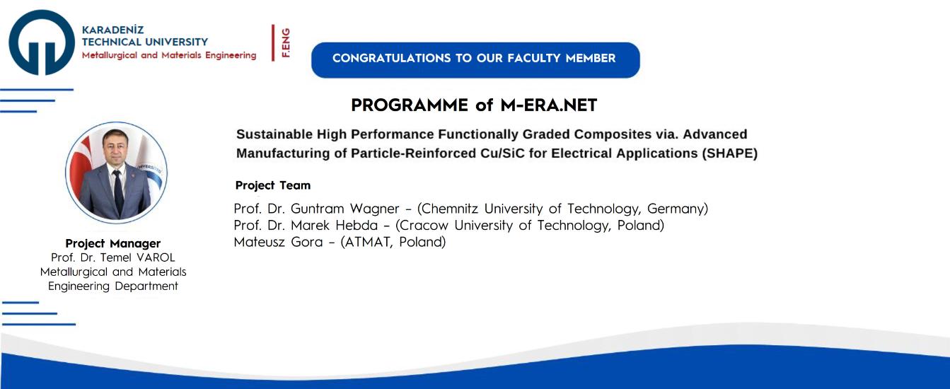 M-ERA.NET Project Support to Our Faculty Member