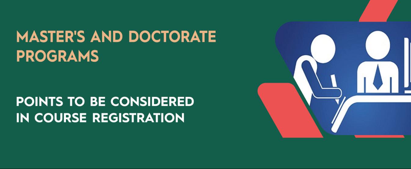Course Registration in Graduate Programs