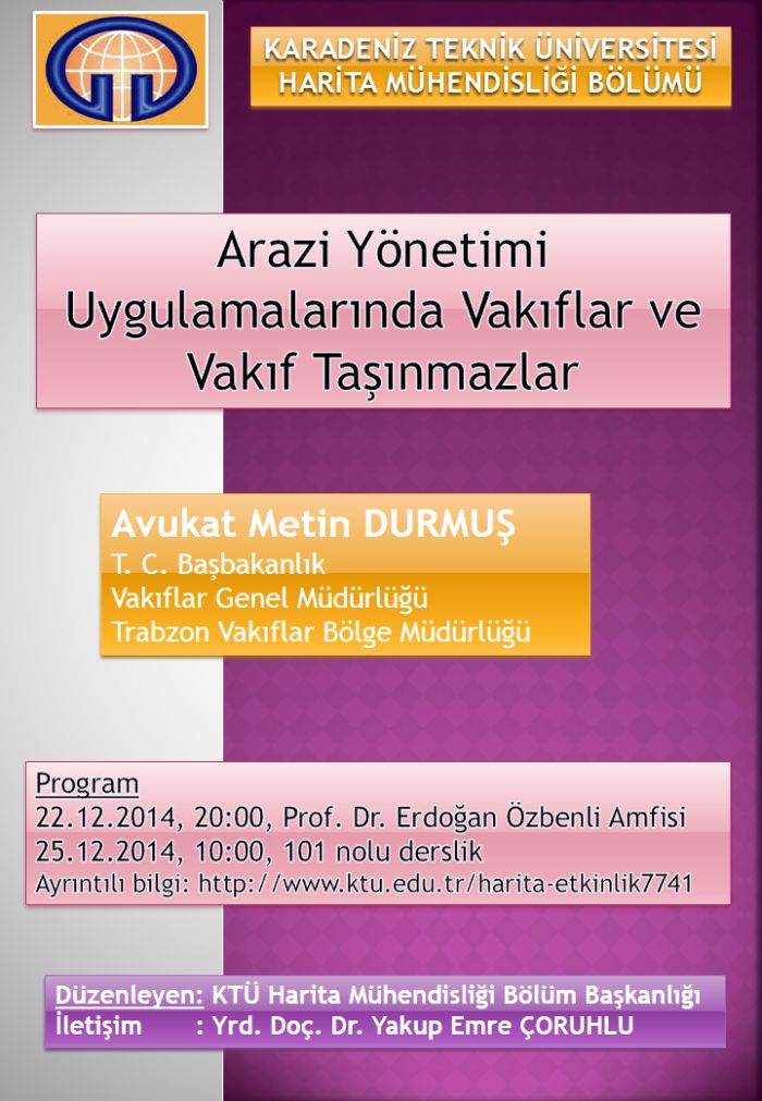 Arazi Y&ouml;netimi Uygulamalarında Vakıflar ve Vakıf Taşınmazlar