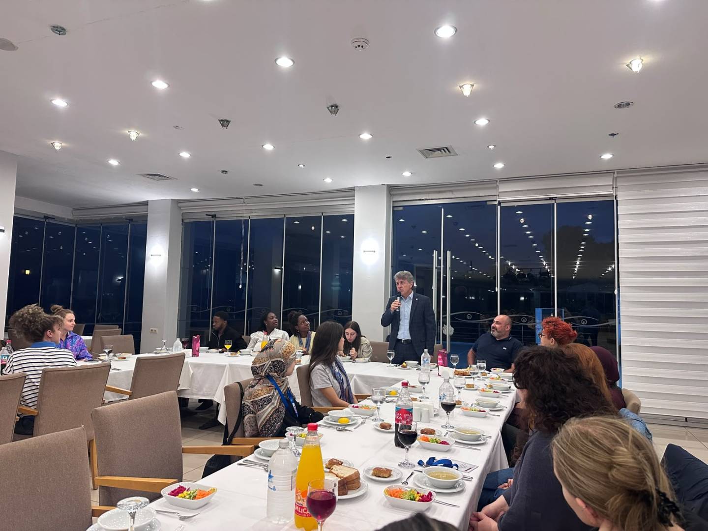 Vice Rector Prof. Dr. Ali Temiz addressing BIP participants at welcome dinner