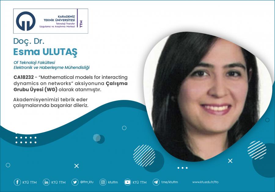 Dr.med. Esma Terlemez / Fachärztin Für Allgemeinmedizin Doç. Dr. Esma ULUTAŞ COST Programına Çalışma Grubu Üyesi (WG) Olarak
