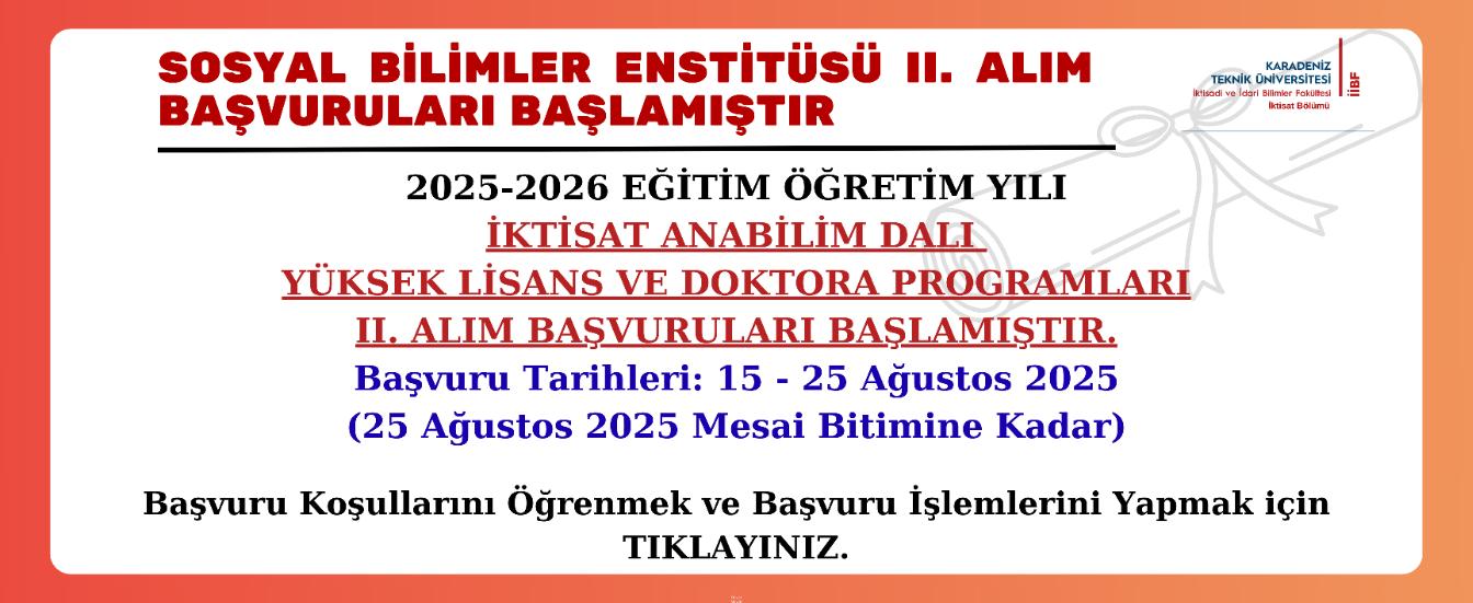 Lisansüstü Başvuru
