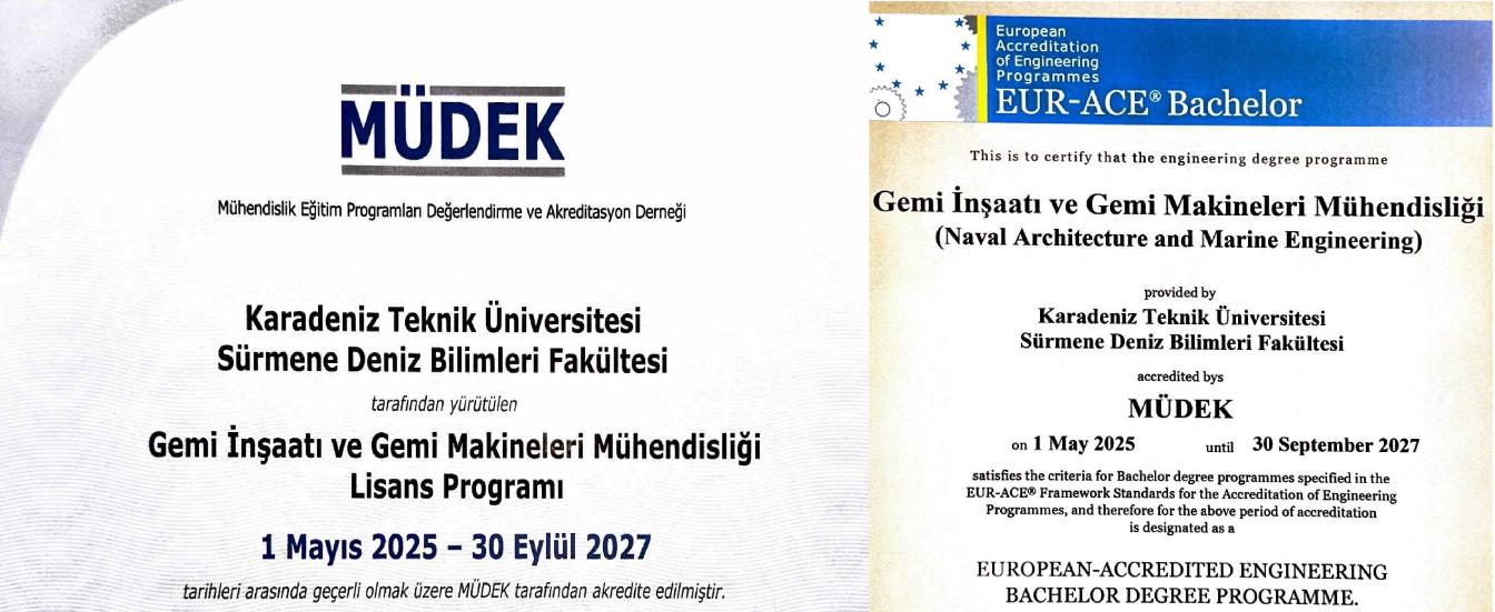 MÜDEK Akreditasyon Belgesi