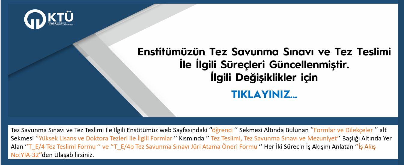 yüksek lisans ve doktora tezleri ile ilgili formlar ve iş akışları