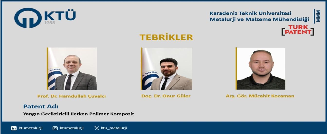 Akademisyenlerimizin Patent Başvurusu Tescillendi!
