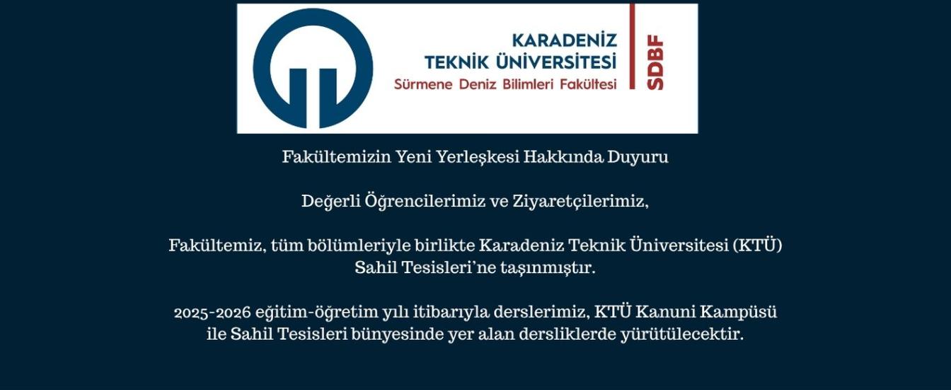 Fakültemizin Yeni Yerleşkesi Hakkında Duyuru