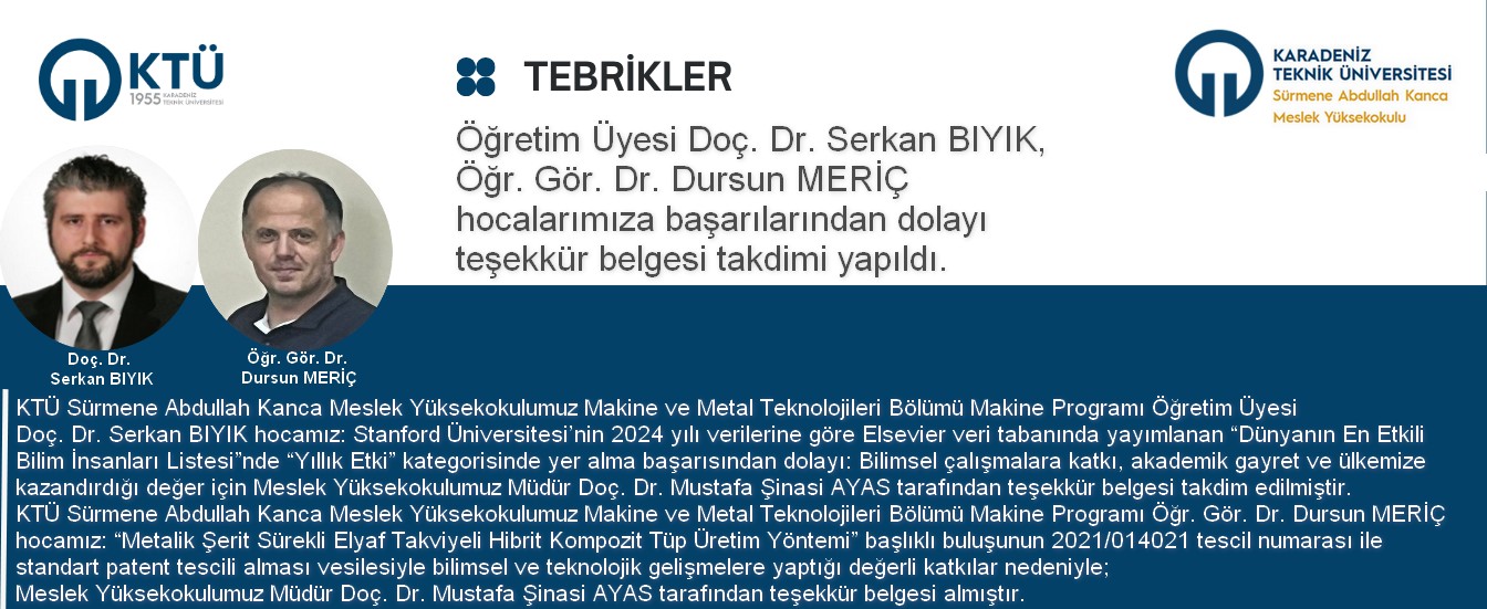 Teşekkür takdimi