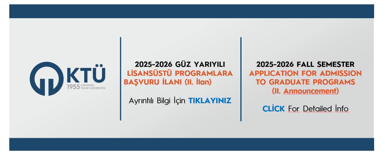 Lisansüstü programlara başvuru  2. ilan