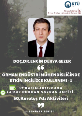OEM Seminerler Serisi - Orman Endüstri Mühendisliğinde Etkin İngilizce Kullanımı-1