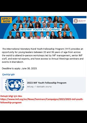 IMF 2023 Youth Fellowship Program is open for applications