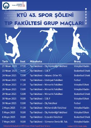 KTÜ 43. Spor Şöleni Tıp Fakültesi Grup Maçları