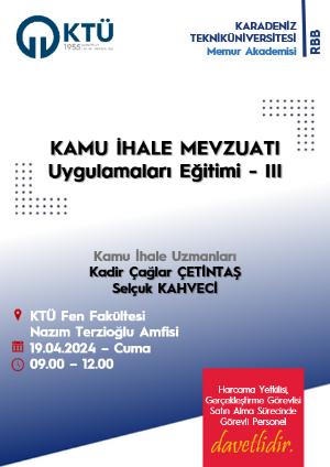 Kamu İhale Mevzuatı Uygulamaları Eğitimi - III