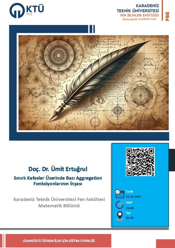 Cebir ve Sayılar Teorisi Anabilim Dalı Seminer Programı