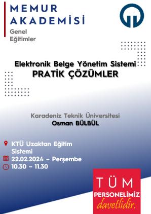 Elektronik Belge Yönetim 
Sistemi: Pratik Çözümler Eğitimi