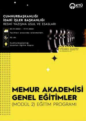 Resmi Yazışma Usul ve Esasları Eğitimi
