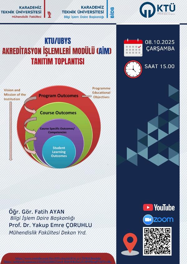 KTU/UBYS Akreditasyon İşlemleri Modülü (AİM) Tanıtım Toplantısı