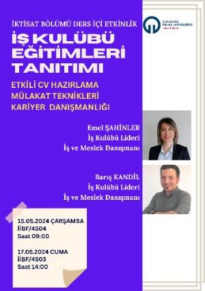 Etkili CV Hazırlama, Mülakat Teknikleri ve Kariyer Danışmanlığı Eğitimleri