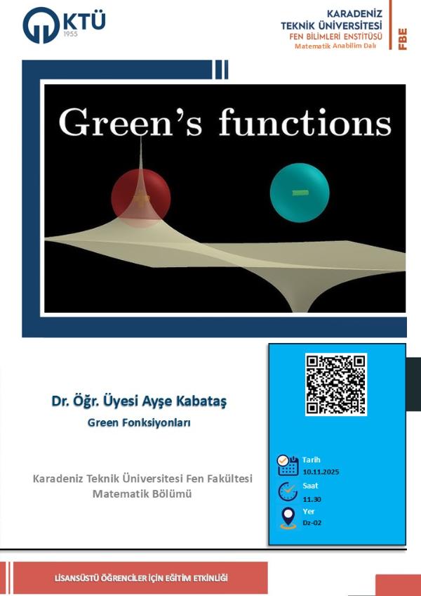 Uygulamalı Matematik Anabilim Dalı Seminer Programı