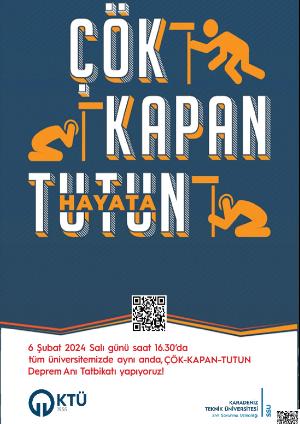 Çök-Kapan-Tutun Deprem Anı Tatbikatı