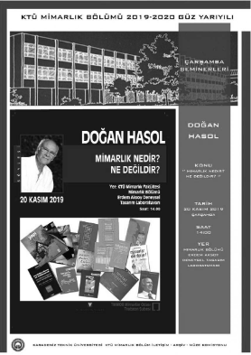 Doğan Hasol " Mimarlık Nedir? Ne Değildir? " Semineri