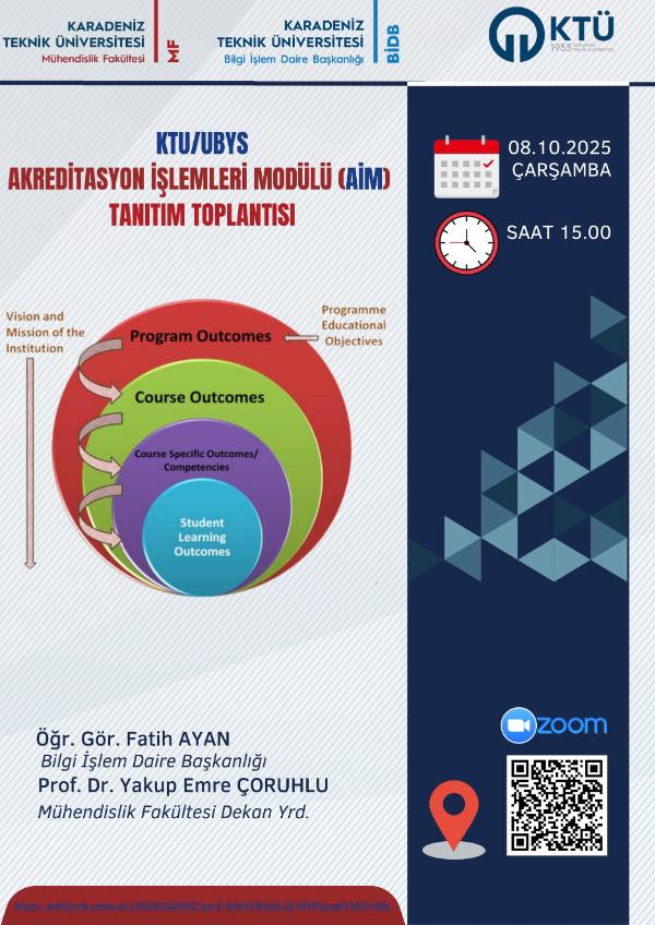 KTU/UBYS Akreditasyon İşlemleri Modülü (AİM) Tanıtım Toplantısı