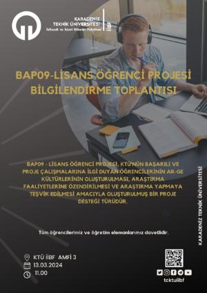 BAP09-Lisans Öğrenci Projesi Bilgilendirme Toplantısı