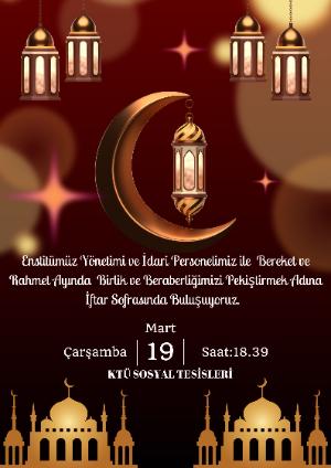 Enstitümüz Yönetimi ve İdari Personelimiz ile İftar Buluşması.