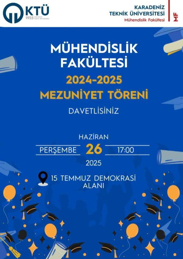 
2024-2025 Yılı Mühendislik Fakültesi Mezuniyet Töreni