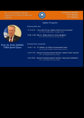 TÜBA Şeref Üyesi Prof. Dr. Emin KANSU, 26 Şubat 2020de 