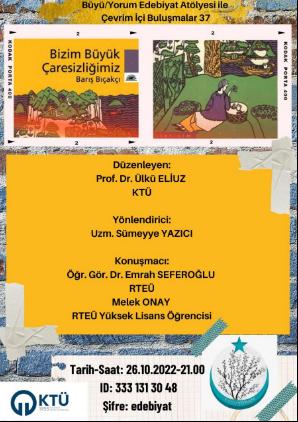 Büyü/Yorum Edebiyat Atölyesi ile Çevrim İçi Buluşmalar 37