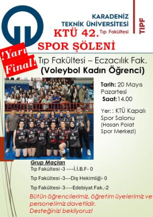 Tıp Fakültesi-Eczacılık Fakültesi Voleybol Yarı Final (Kadın Öğrenci)