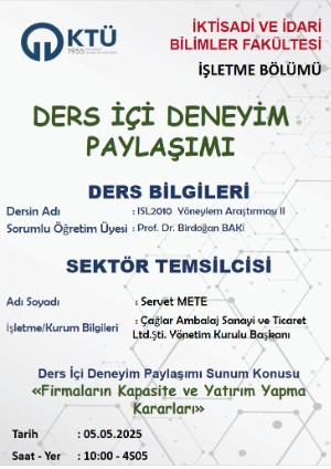 Ders İçi Deneyim Paylaşımı