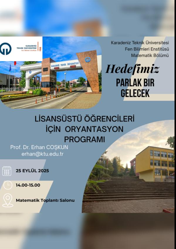 Lisansüstü Öğrenciler İçin Oryantasyon Programı