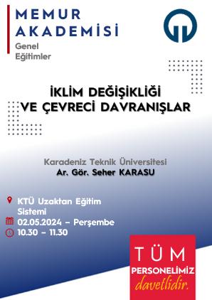 İklim Değişikliği ve Çevreci 
Davranışlar Eğitimi