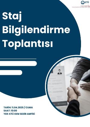 Staj Bilgilendirme Toplantısı