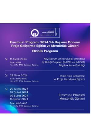 Erasmus+ Program 2024 Application Period Project Development Training and Mentoring Days