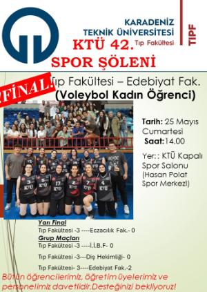 Tıp Fakültesi-Edebiyat Fakültesi Voleybol Final (Kadın Öğrenci)