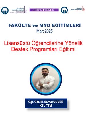 Fakülte ve MYO Eğitimleri