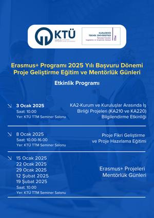 Erasmus+ Programı 2025 Yılı Başvuru Dönemi Proje Geliştirme Eğitim ve Mentörlük Günleri