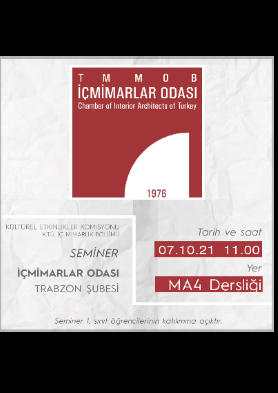 İç Mimarlar Odası Trabzon Şubesi "Seminer" Etkinliği