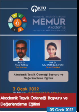 Akademik Teşvik Ödeneği Başvuru ve Değerlendirme Eğitimi