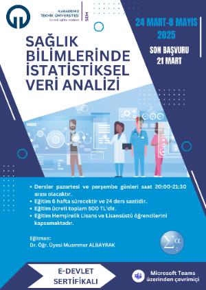 Sağlık Bilimlerinde İstatistiksel Veri Analizi Eğitimi