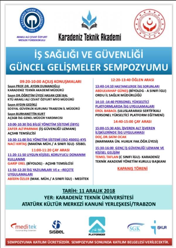 İş Sağlığı ve Güvenliği Güncel Gelişmeler Sempozyumu