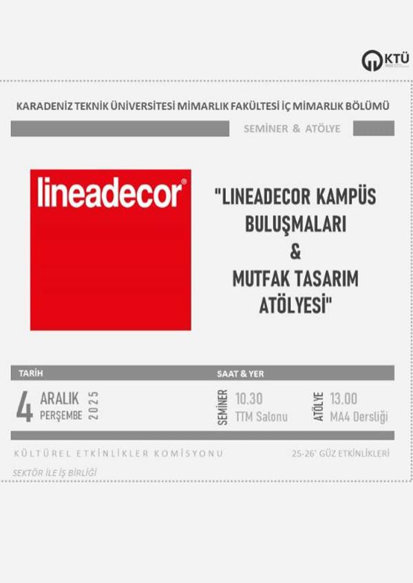 Lineadecor Kampüs Buluşmaları ve Mutfak Tasarım Atölyesi