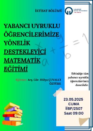 Yabancı Uyruklu Öğrencilerimize yönelik Destekleyici Matematik Eğitimi