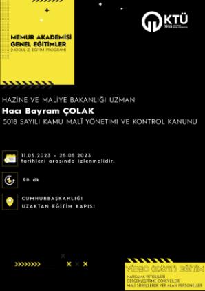 5018 sayılı Kamu Malî Yönetimi ve Kontrol Kanunu Eğitimi