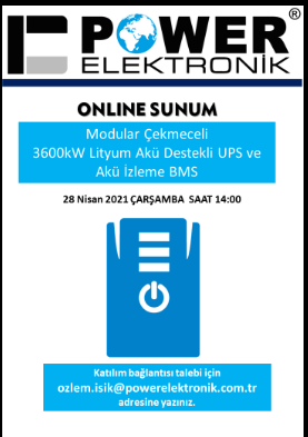 3600kW lityum akü destekli ups ve akü izleme