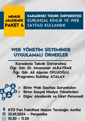 Web Yönetim Sisteminde Uygulamalı Örnekler Eğitimi