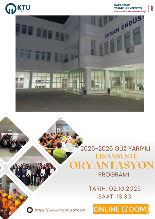2025-2026 Eğitim Öğretim Yılı Güz Yarıyılı Oryantasyon Programı