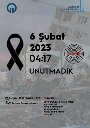 6 Şubat Kahramanmaraş Depremleri Anma Programı